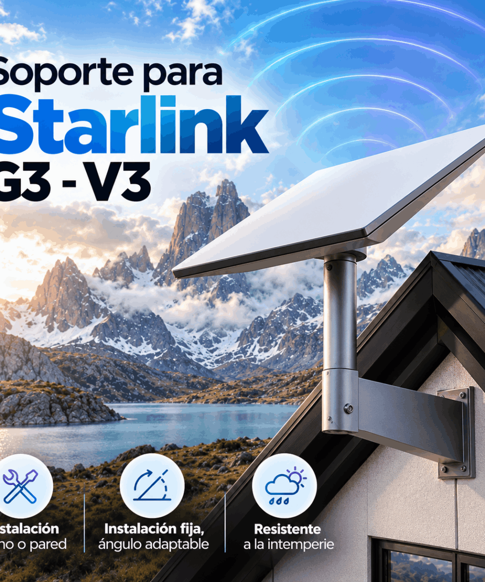 Soporte de acero de alta calidad para Starlink Gen 3-V3 Ajustable en 360 grados.